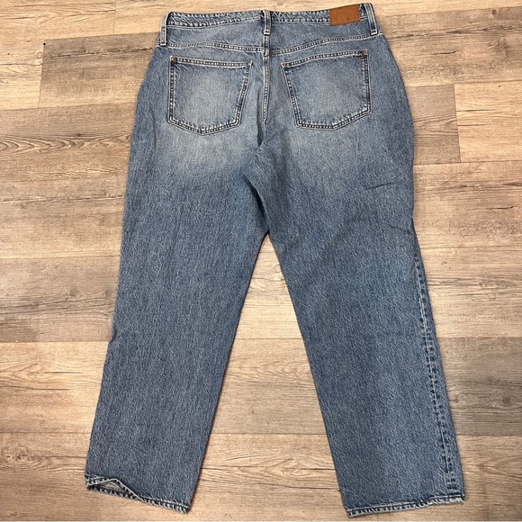 Madewell Perfect Vintage Straight Jeans 100% Cotton Rigid Denim   Size 33 - Picture 2 of 12